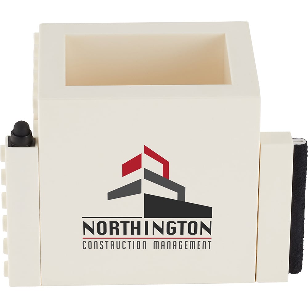 Office Block 3-In-1 Pen Pot Wh Office Block 3-In-1 Pen Pot Wh