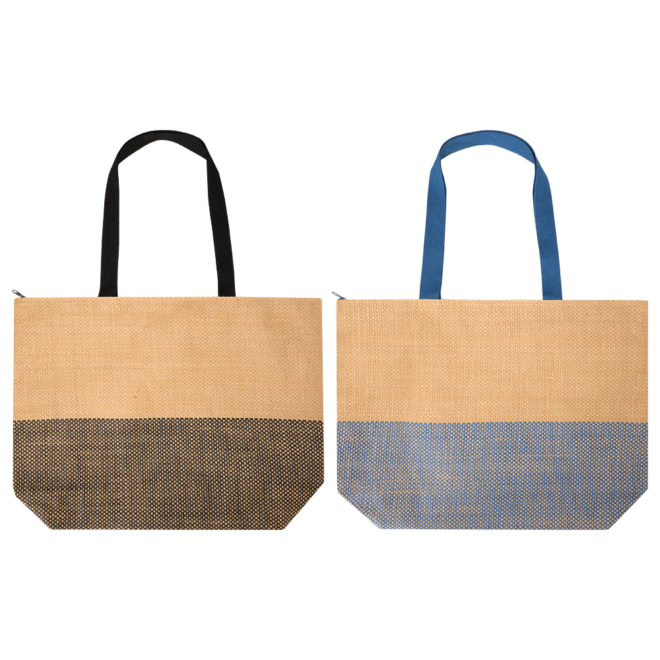 Paper Straw Large Zipped Tote – 21L