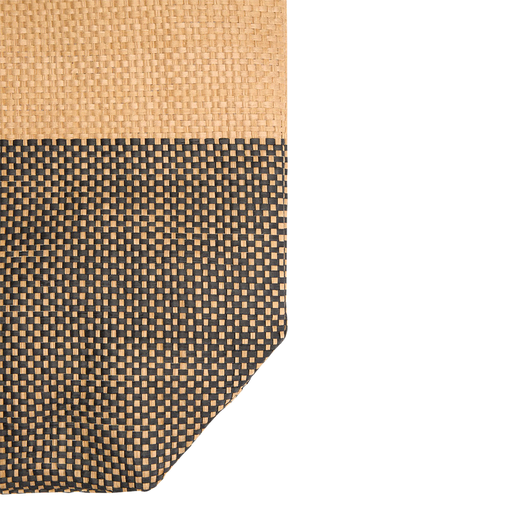 Paper Straw Large Zipped Tote – 21L Bk Paper Straw Large Zipped Tote – 21L Bk
