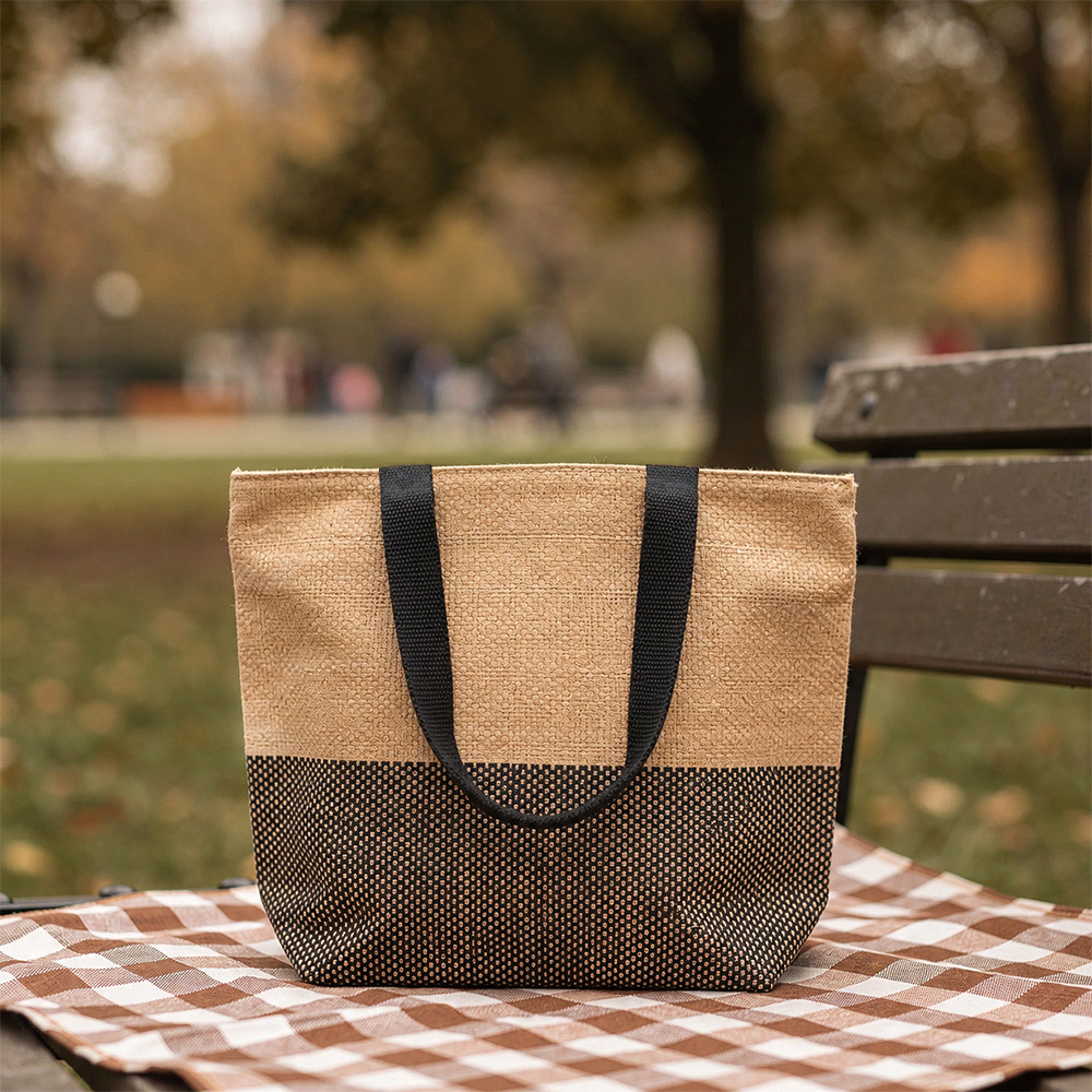 Paper Straw Tote Bag – 10L Bk Paper Straw Tote Bag – 10L Bk