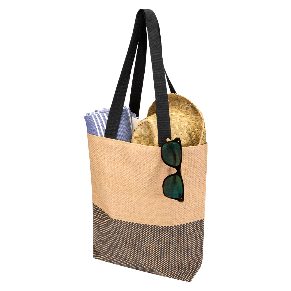 Paper Straw Tote Bag – 10L Bk Paper Straw Tote Bag – 10L Bk