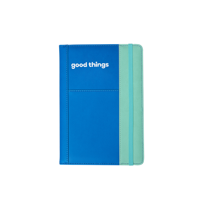 Custom PU Leather Harder Cover Productivity / Journal Notebook With Stitching Detail