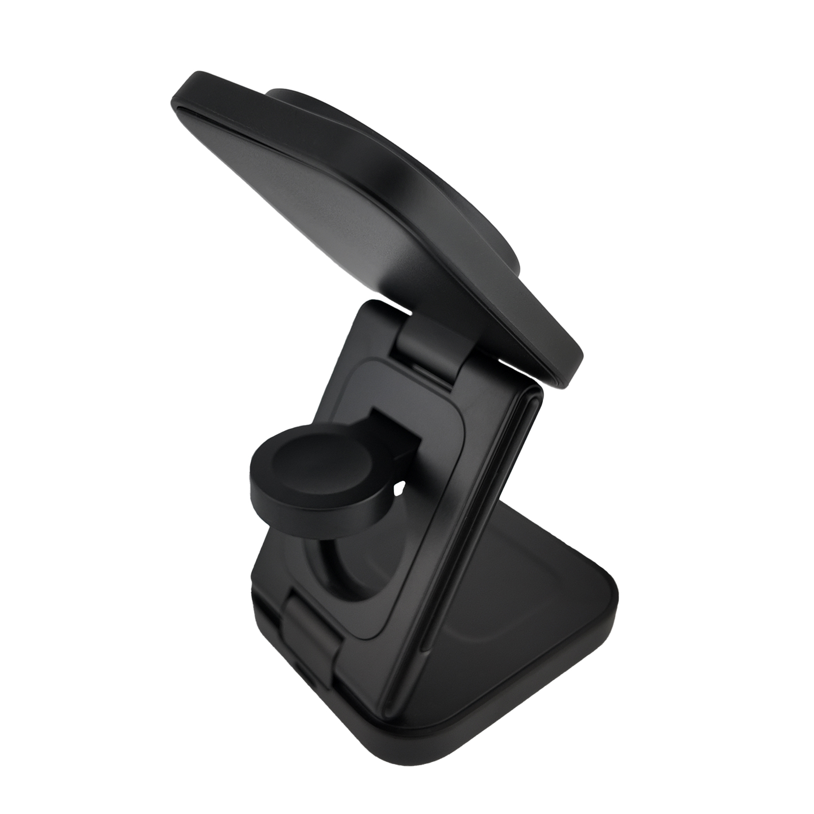Spartan 3-in-1 Wireless Charger Blackangle