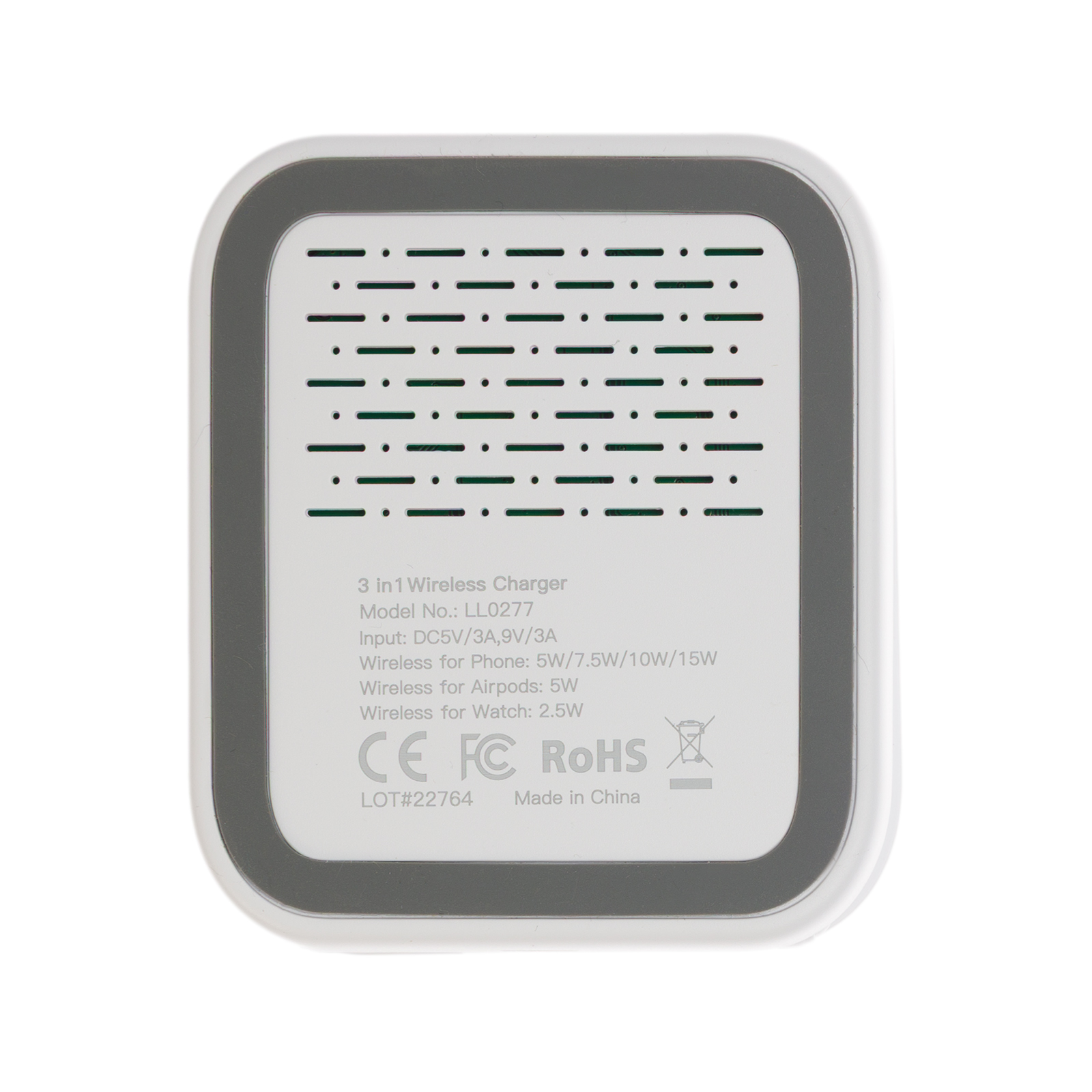 Spartan 3-in-1 Wireless Charger Bottom