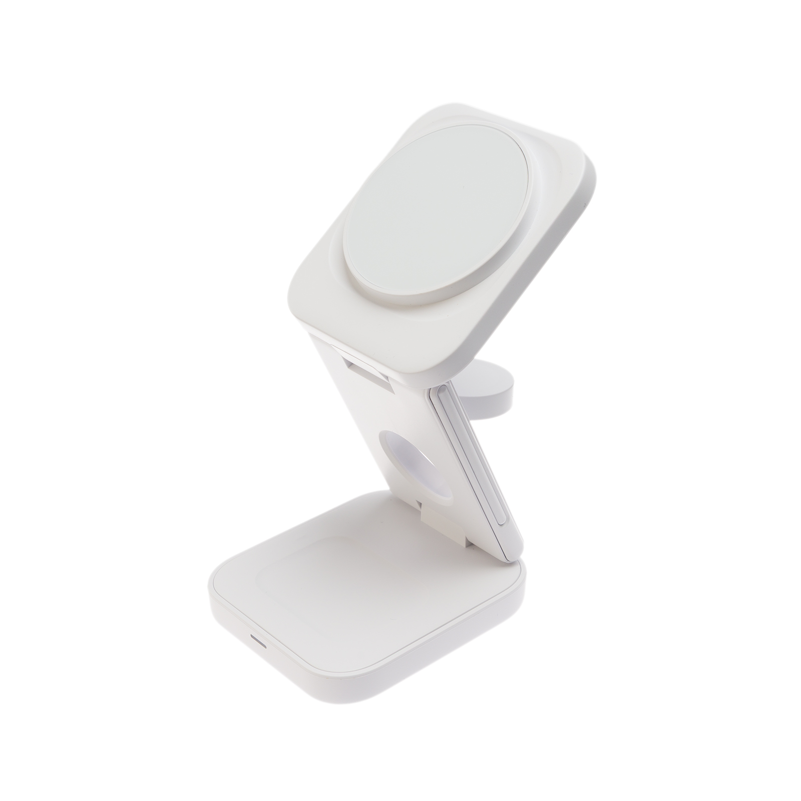 Spartan 3-in-1 Wireless Charger Sideprofilewhite