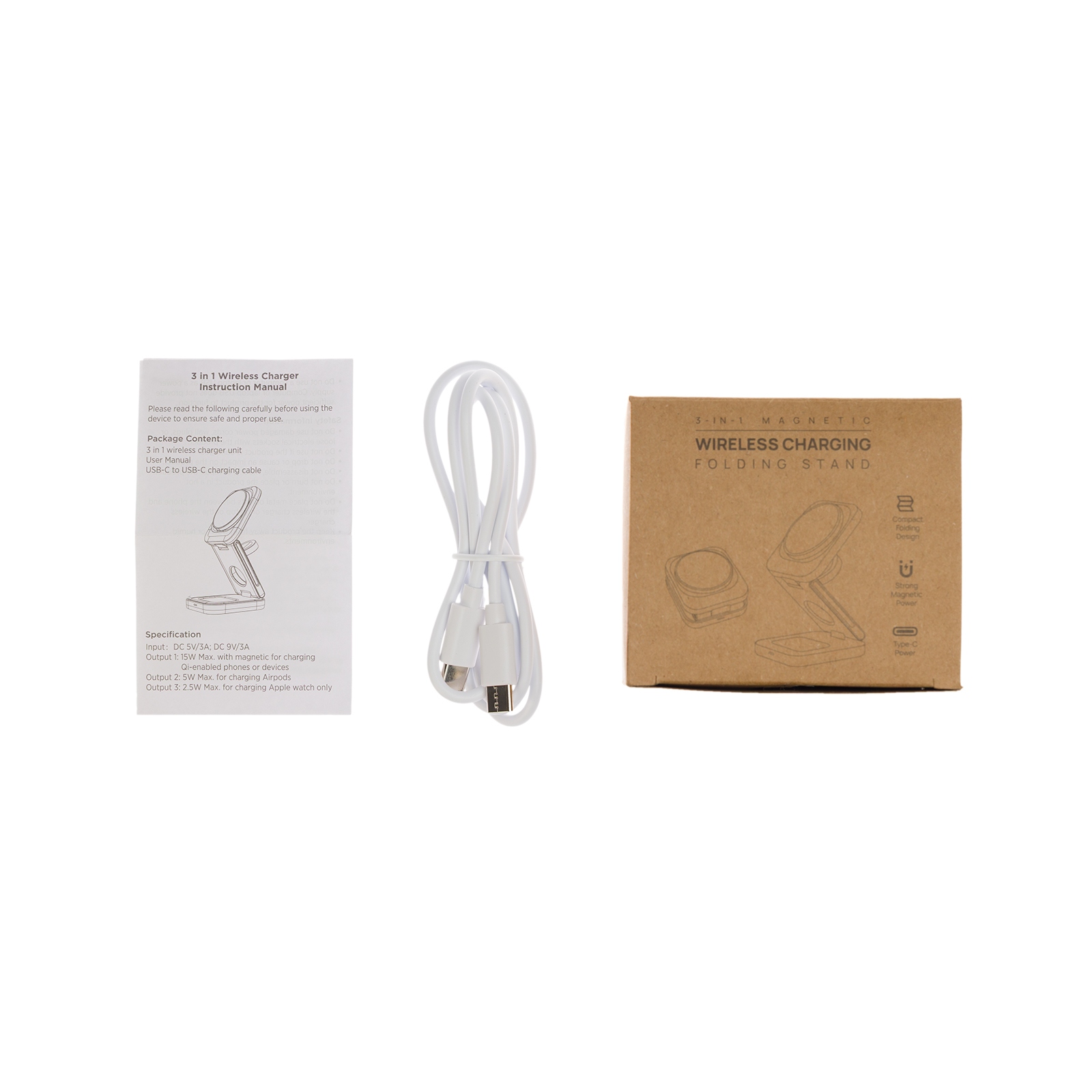 Spartan 3-in-1 Wireless Charger Spartanwirelesschargercontents